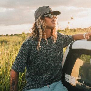 HOWLER BROTHERS Jacquard Tee M Crewneck Antique Black